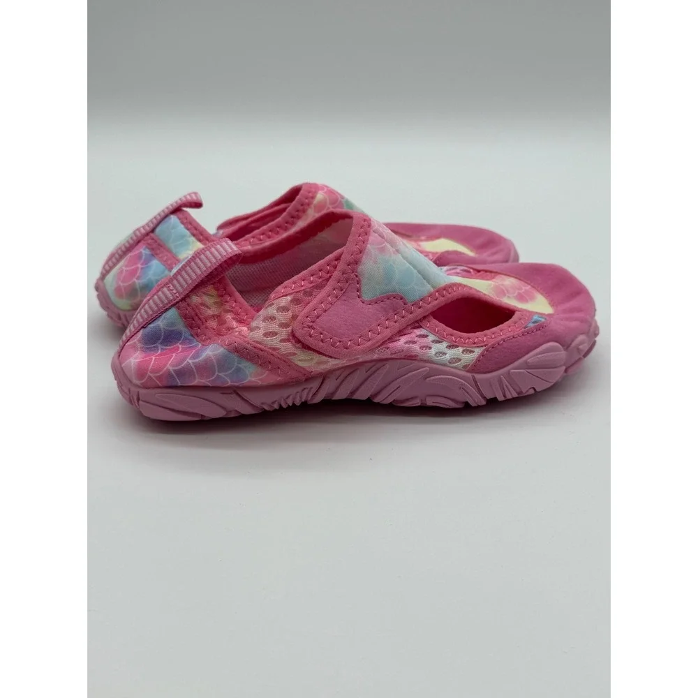 Kids Pink Mermaid‎ Scale Water Shoes Mesh Aqua Socks Beach Pool Size Toddler 8